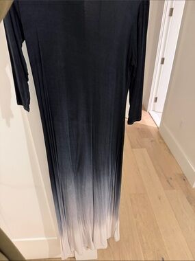 Navy to White Ombre Maxi Dress go couture size medium